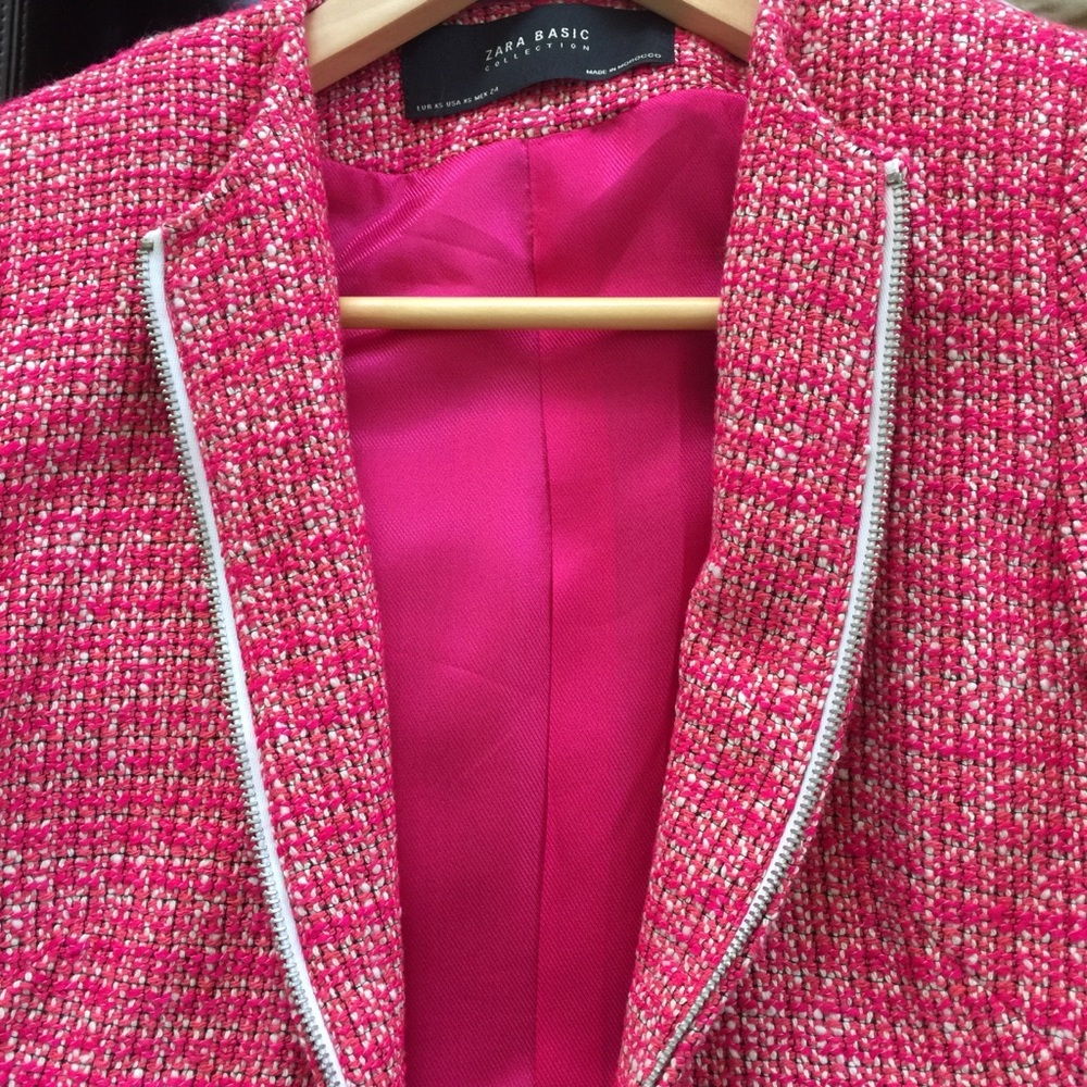 Zara Basic Collection Tweed Coat - image 4